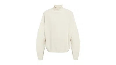 Pre-owned Fear Of God Men's  Essentials Waffle Turtleneck Pullover In Shell