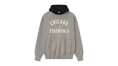 Pre-owned Fear Of God Men's  Essentials White Sox Sport Hoodie In Concrete Heather/black