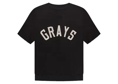 Pre-owned Fear Of God Men's  Grays 3/4 Sleeve Sweatshirt In Black