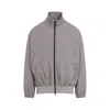 Fear Of God High Neck Track Jacket With Balloon Sleeves In Brown