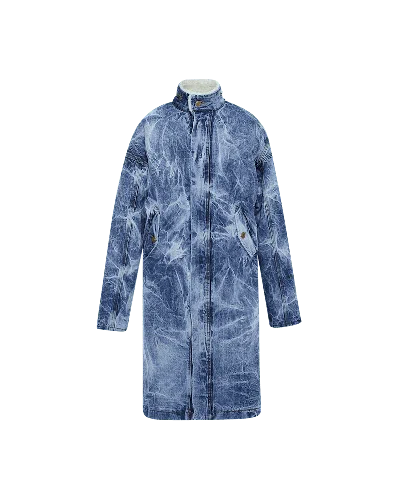 Pre-owned Fear Of God Men's  Holy Water Deck Coat In Indigo
