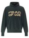Fear Of God Logo-print Cotton-jersey Hoodie In Black