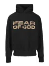 Fear Of God Hooded Knitwear With Ribbed Cuffs And Hem In Black