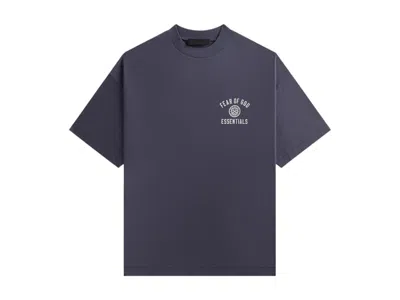 Pre-owned Fear Of God Men's  Jersey Crewneck Sweatshirt Tee Shirt In Marine