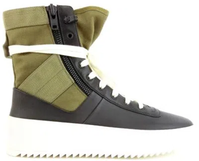 Pre-owned Fear Of God Men's  Jungle High Top Sneakers In Foliage/black/bone
