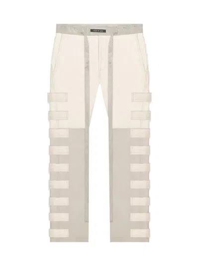 Pre-owned Fear Of God Men's  Leather Nylon Tactical Pant In Bone In Brown