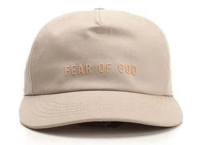 Pre-owned Fear Of God Men's  Logo Detailed Baseball Cap In Beige