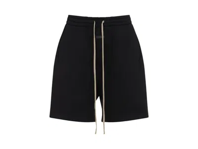 Pre-owned Fear Of God Men's  Long Drawstring Sweat Shorts In Black
