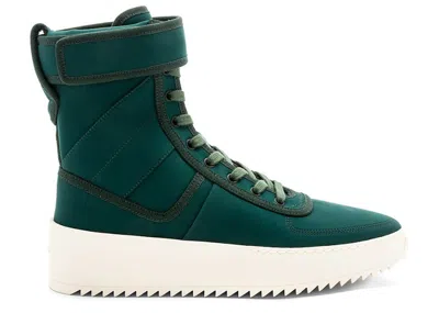 Pre-owned Fear Of God Men's  Military Sneaker Nylon Sneakers In Green/bone