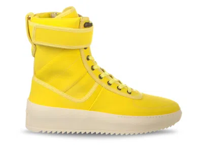 Pre-owned Fear Of God Men's  Military Sneaker Nylon Sneakers In Yellow/bone