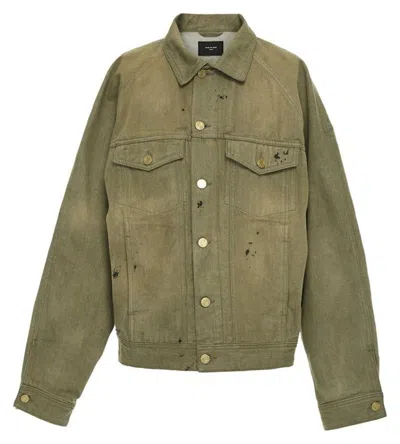 Pre-owned Fear Of God Men's  Selvedge Denim Trucker Jacket In Vintage Gold