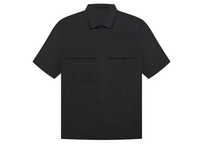 Pre-owned Fear Of God Men's  Seventh Collection Short Sleeve Crepe Shirt In Black