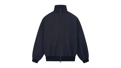Pre-owned Fear Of God Men's  Wool High Neck Track Jacket In Navy Blue