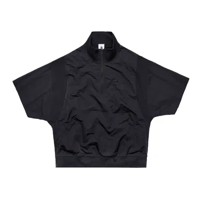 Pre-owned Fear Of God Men's  X Nike 1/2 Zip Short Sleeve Jacket In Black/sail In Multi