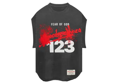 Pre-owned Fear Of God Men's  X Rrr 123 Apocalypse Nunca Cut Off Tee Shirt In Vintage Black