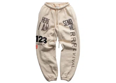 Pre-owned Fear Of God Men's  X Rrr123 Revival Sweatpants In Ivory