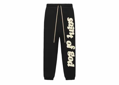 Pre-owned Fear Of God Men's  X Saint Mxxxxxx Saint Of God Sweatpant In Black