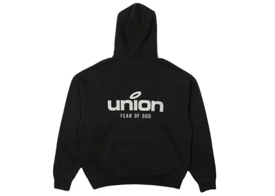 Pre-owned Fear Of God Men's  X Union 30 Year Vintage Hoodie In Black