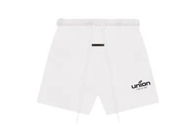 Pre-owned Fear Of God Men's  X Union 30 Year Vintage Shorts In White