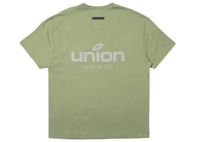 Pre-owned Fear Of God Men's  X Union 30 Year Vintage Tee Shirt In Army In Green