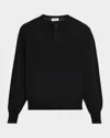 Fear Of God Men's Fine Knit Henley Shirt In Black