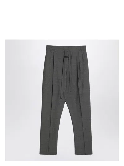 Fear Of God Cotton And Wool Drawstring Trousers In Gray