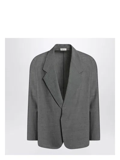 FEAR OF GOD MEN'S GRAY SINGLE-BREASTED JACKET
