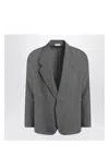Fear Of God Gray Single-breasted Jacket In Cotton And Wool In Grey