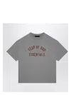 Fear Of God Grey T-shirt With Logo In Black