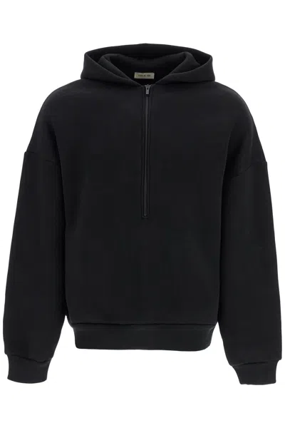 Fear Of God Men's Half Zip Hoodie In Black