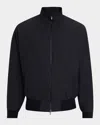 Fear Of God Oversized Cotton-blend Jersey Half-zip Sweatshirt In Navy