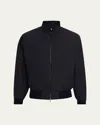 Fear Of God Oversized Cotton-blend Jersey Half-zip Sweatshirt In Navy