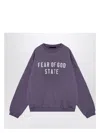 Fear Of God Lavender Coloured Sweatshirt With Embroidered Logo