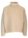 Fear Of God Ottoman High Neck Sweater Knitwear Beige In Animal Print