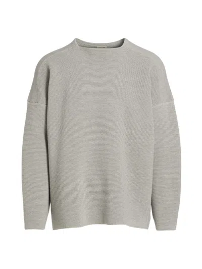 Fear Of God Ottoman Ribbed Wool Sweater In Dove Grey