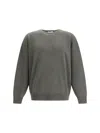 Fear Of God Men Oversized Wool Crewneck Sweater In Green