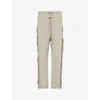Fear Of God Mens Paris Sky Fringed Relaxed-fit Cotton-jersey Jogging Bottoms In Paris Sky