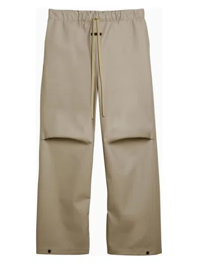 FEAR OF GOD MEN'S RUBBERIZED WIDE-LEG TROUSERS DUNE
