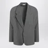 Fear Of God Gray Single-breasted Jacket In Cotton And Wool