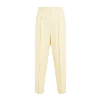 FEAR OF GOD MEN'S SS24 YELLOW WOOL SINGLE PLEAT TAPERED TROUSERS