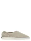 Fear Of God Beige Mules With Logo Patch On The Back And Elasticized Heel In Suede Man In Nude & Neutrals