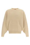 Fear Of God Edge Knit Crewneck Sweater Knitwear White In Neutral
