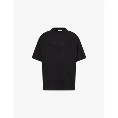 Fear Of God Mens Eternal Oversized Cotton-jersey T-shirt Black