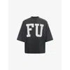 Fear Of God Mens Black Fu Educate Relaxed-fit Cotton-jersey T-shirt In Black