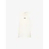 Fear Of God Mens Bone De-bossed Logo-patch Sleeveless Wool Blend Tank Top In Brown