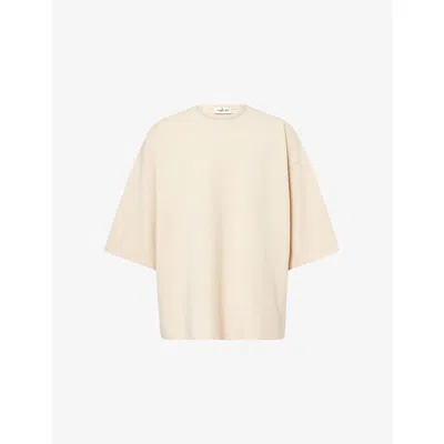 Fear Of God Mens Bone Milano Short-sleeve Wool-knitted Top In Gray