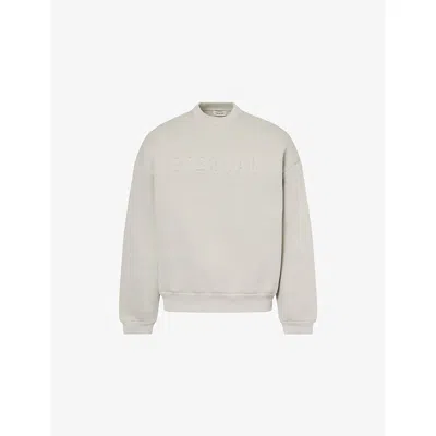 Fear Of God Eternal Oversized Logo-embossed Cotton-blend Jersey Sweatshirt In Dove Grey