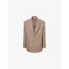 Fear Of God Mens Dune Pearl Notch-lapel Single-breasted Wool Blazer In Brown