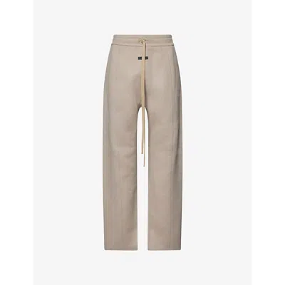 Fear Of God Mens Drawstring Wide-leg Wool And Cashmere Trousers Dusty Beige In Dusty Beige