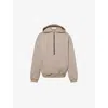 Fear Of God Mens Dropped-shoulders Two-slip-pockets Cotton And Cashmere Hoody Dusty Beige In Dusty Beige